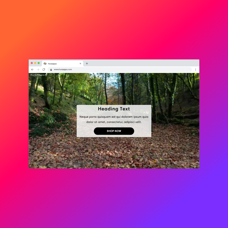 YouTube Video Background Section