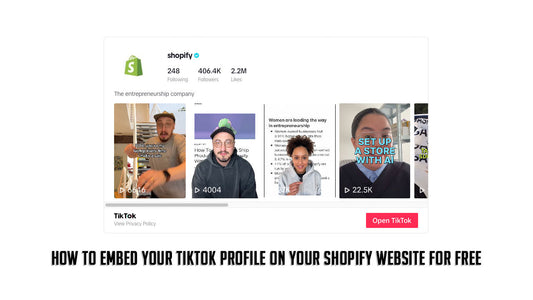 How to Embed Your TikTok Profile on Your Shopify Website for Free